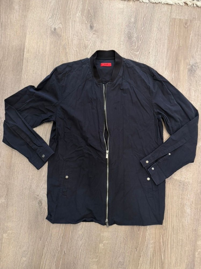 Hugo Hugo Boss Emmerich Zip Front Overshirt Jacket Black Large